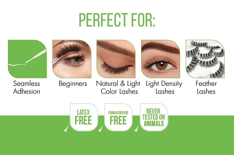 DUO Brush-On Clear Lash Glue â€“Waterproof Strip Lash Adhesive with Vitamins A, C & E, Long Lasting Eyelash Glue, 0.18 oz, 2 Pack - Image 5